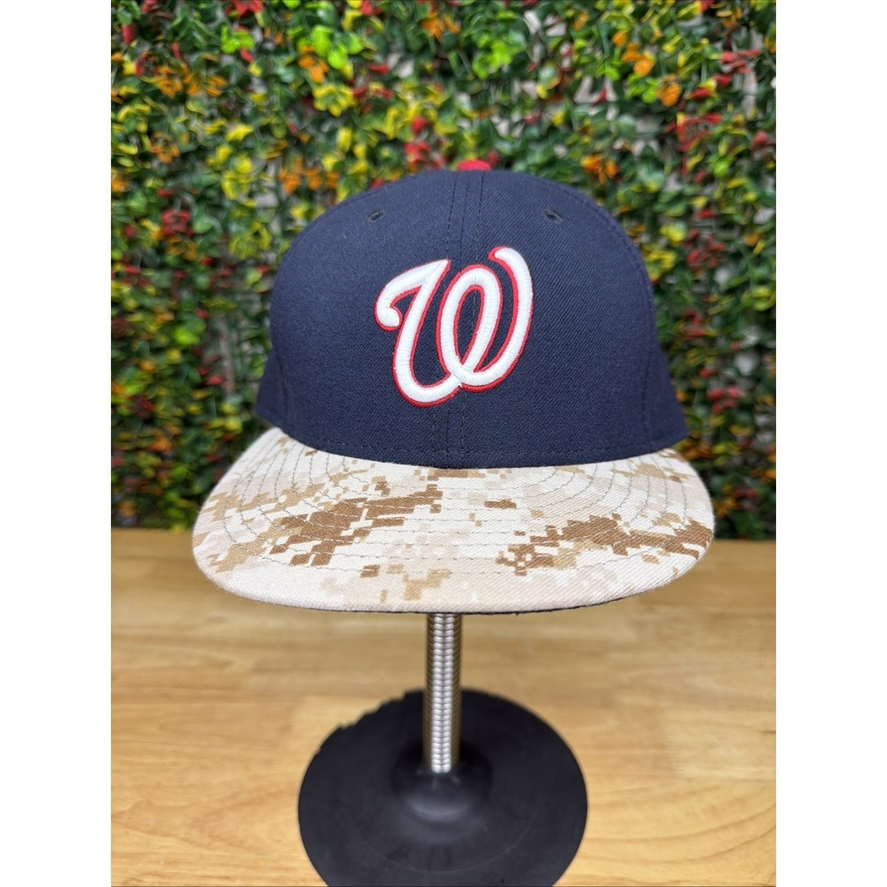 Washington Nationals MLB New Era‎ 59Fifty Hat Cap Memorial Day Camo Fitted 7 1/2